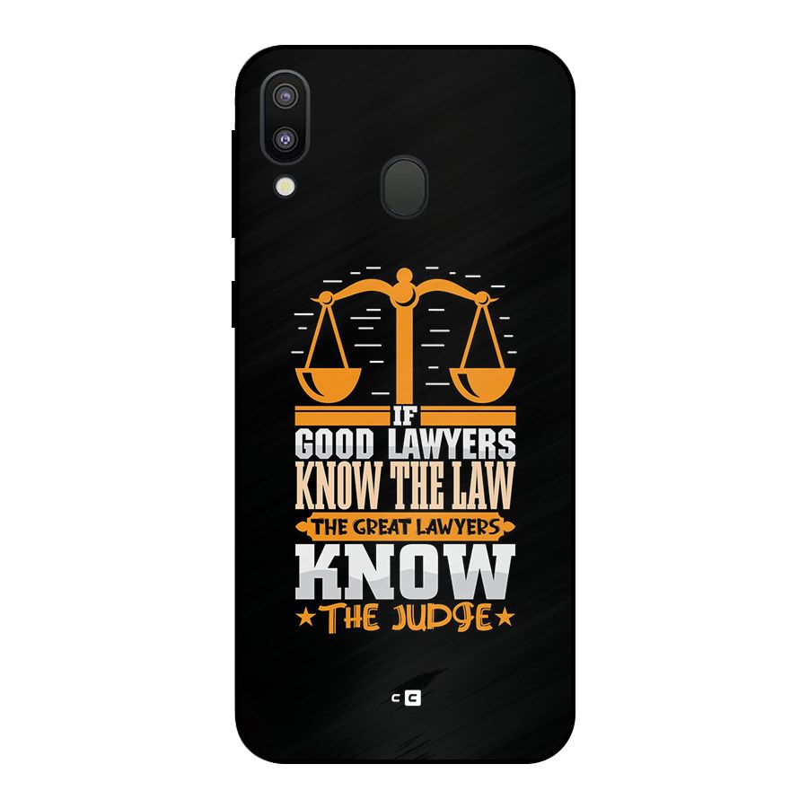 Know The Judge Metal Back Case for Galaxy M20