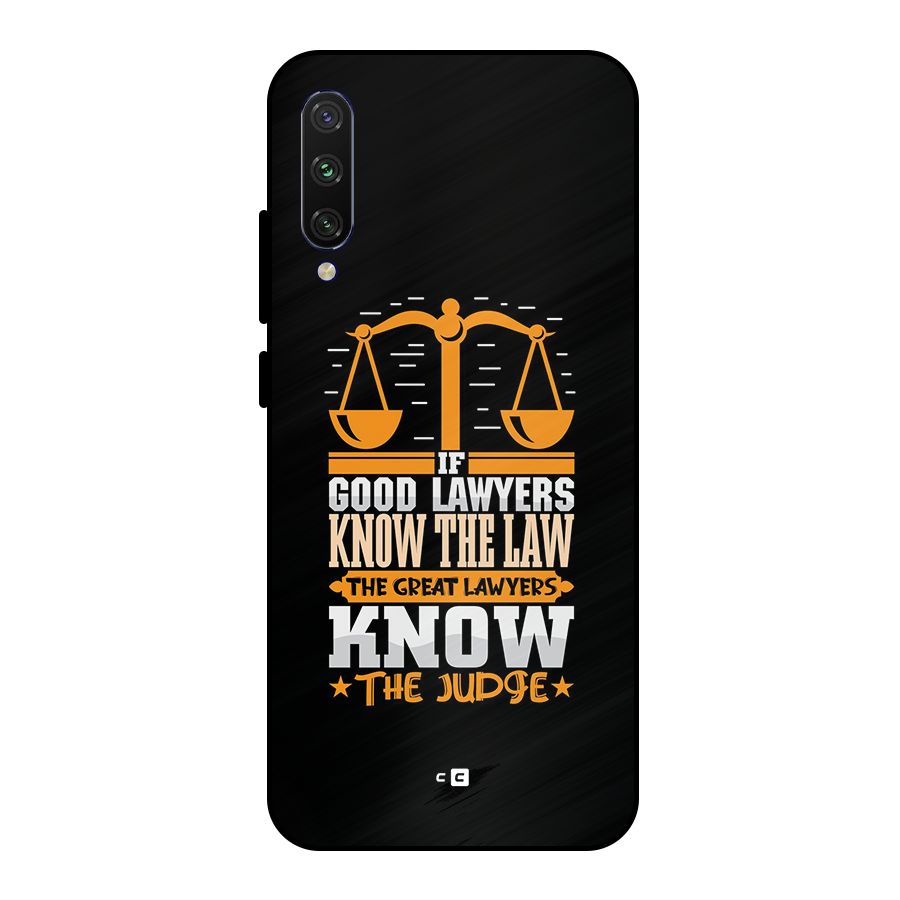 Know The Judge Metal Back Case for Mi A3