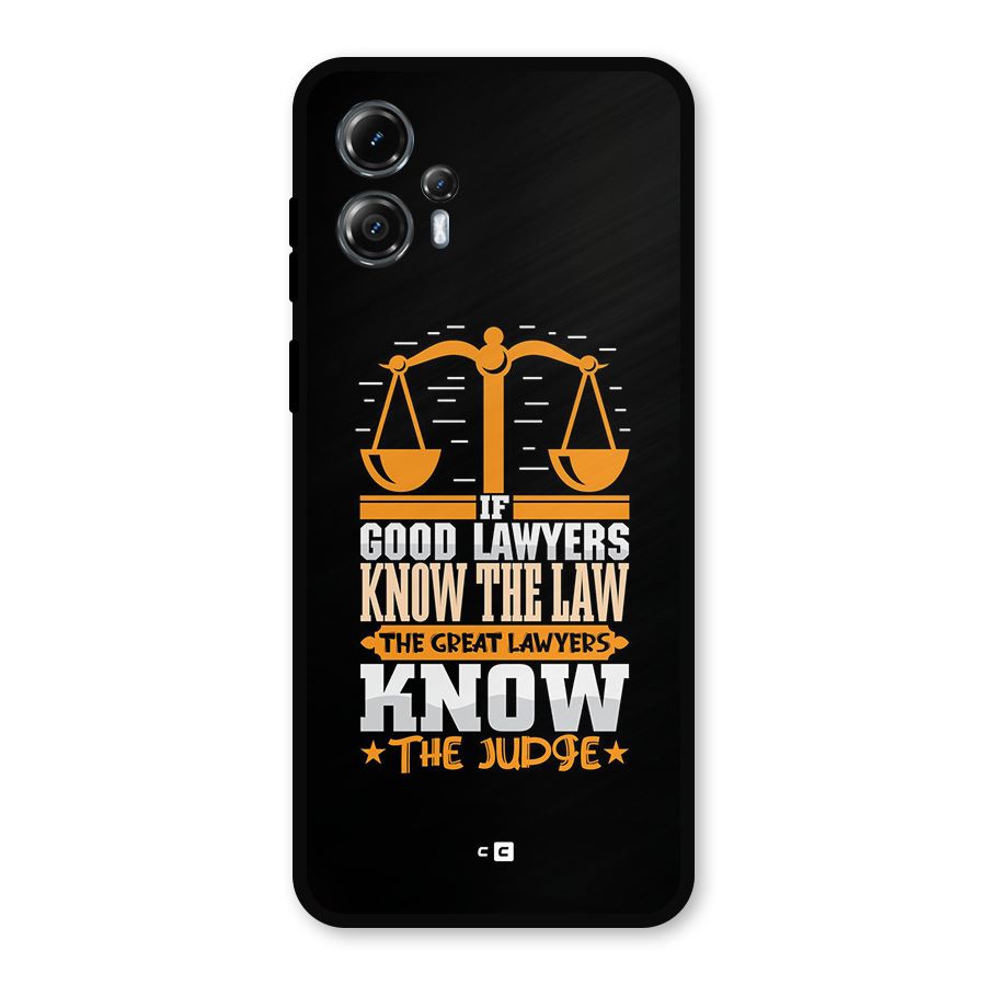 Know The Judge Metal Back Case for Moto G13