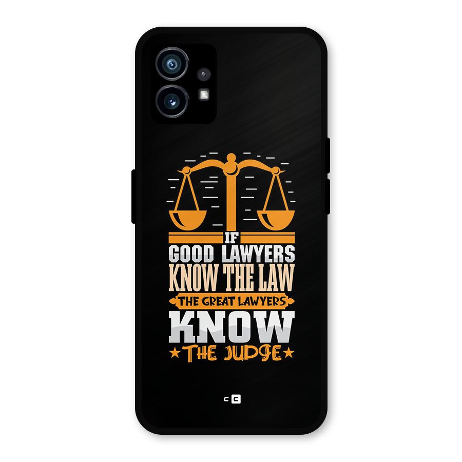 Know The Judge Metal Back Case for Nothing Phone 1