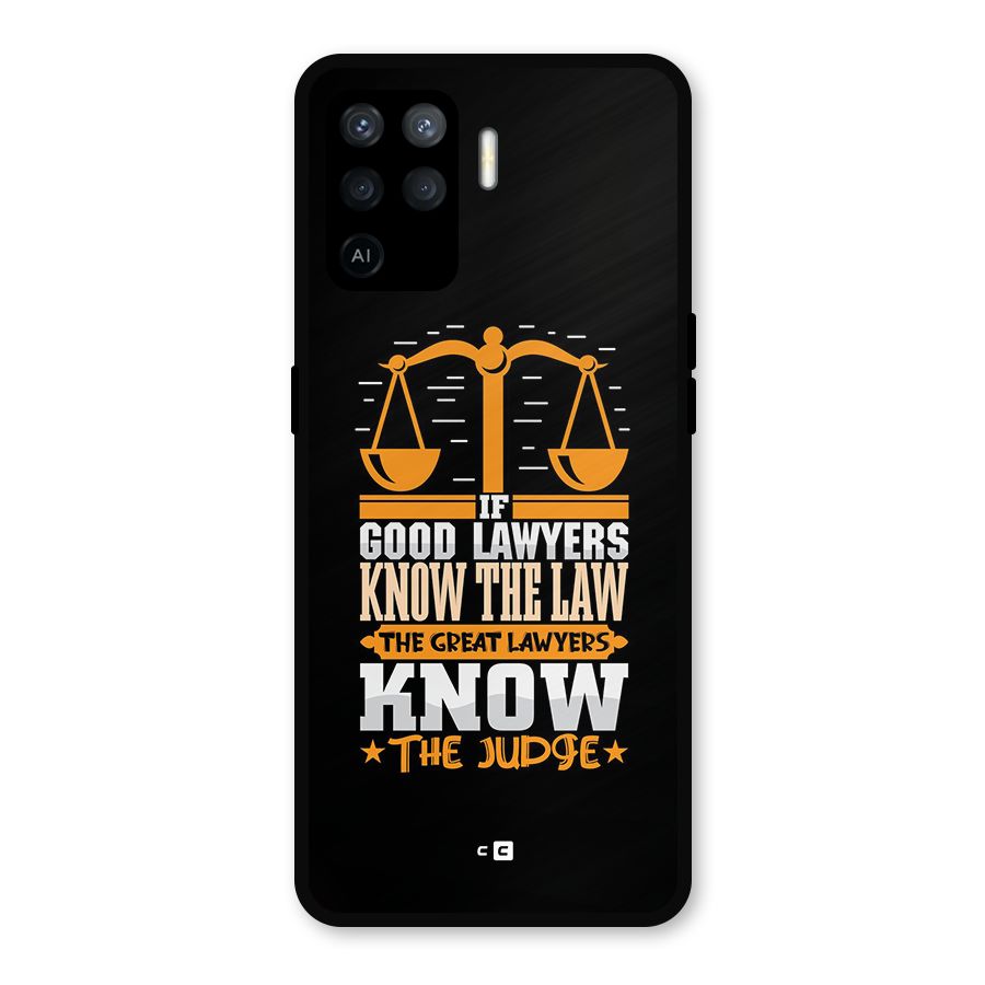 Know The Judge Metal Back Case for Oppo F19 Pro