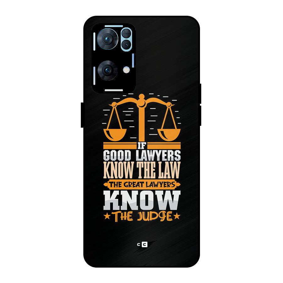 Know The Judge Metal Back Case for Oppo Reno7 Pro 5G