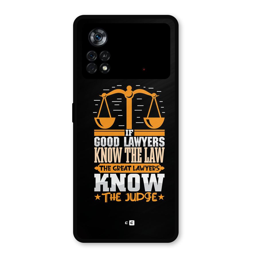 Know The Judge Metal Back Case for Poco X4 Pro 5G