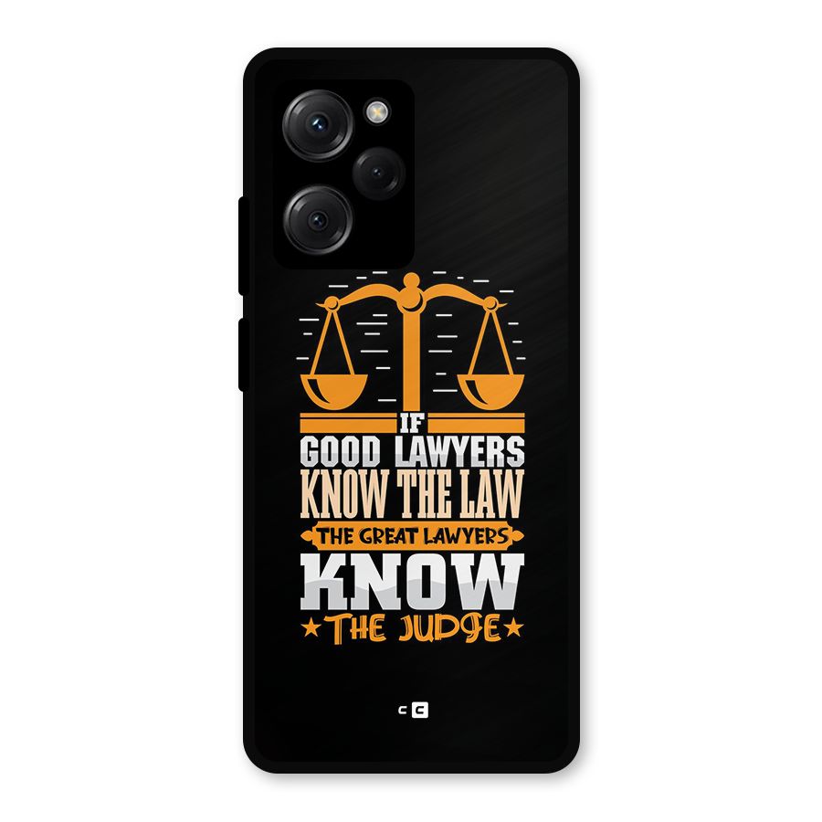 Know The Judge Metal Back Case for Poco X5 Pro