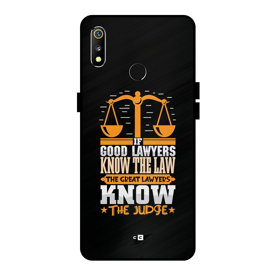 Know The Judge Metal Back Case for Realme 3