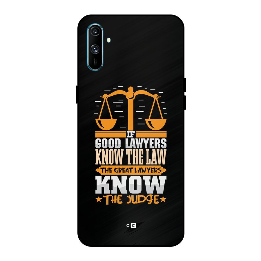 Know The Judge Metal Back Case for Realme C3