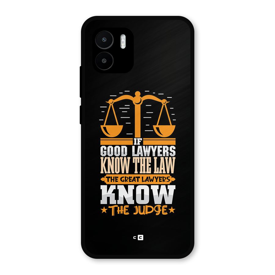 Know The Judge Metal Back Case for Redmi A2