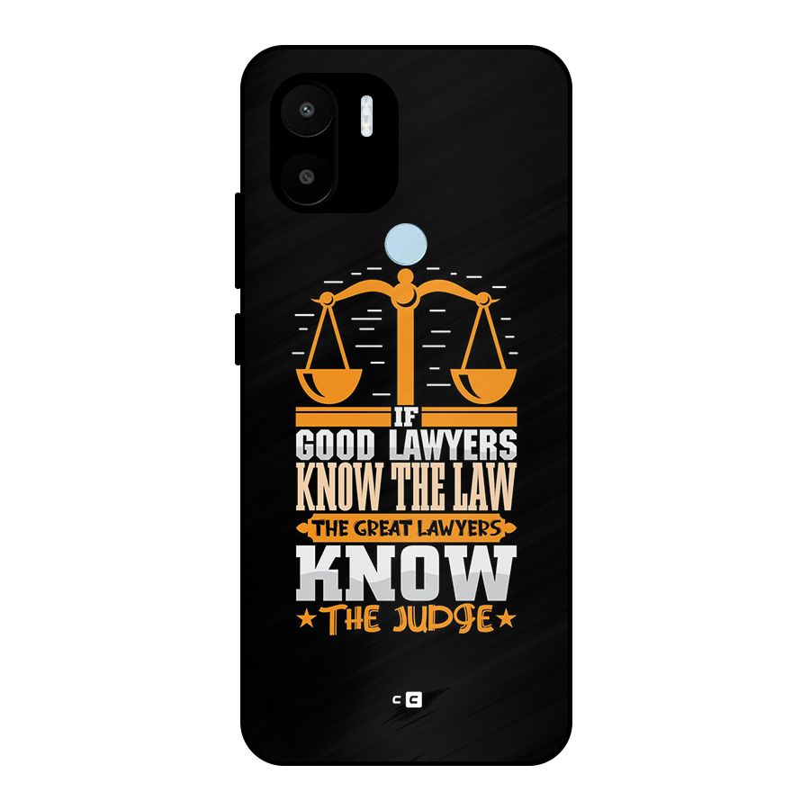 Know The Judge Metal Back Case for Redmi A2 Plus