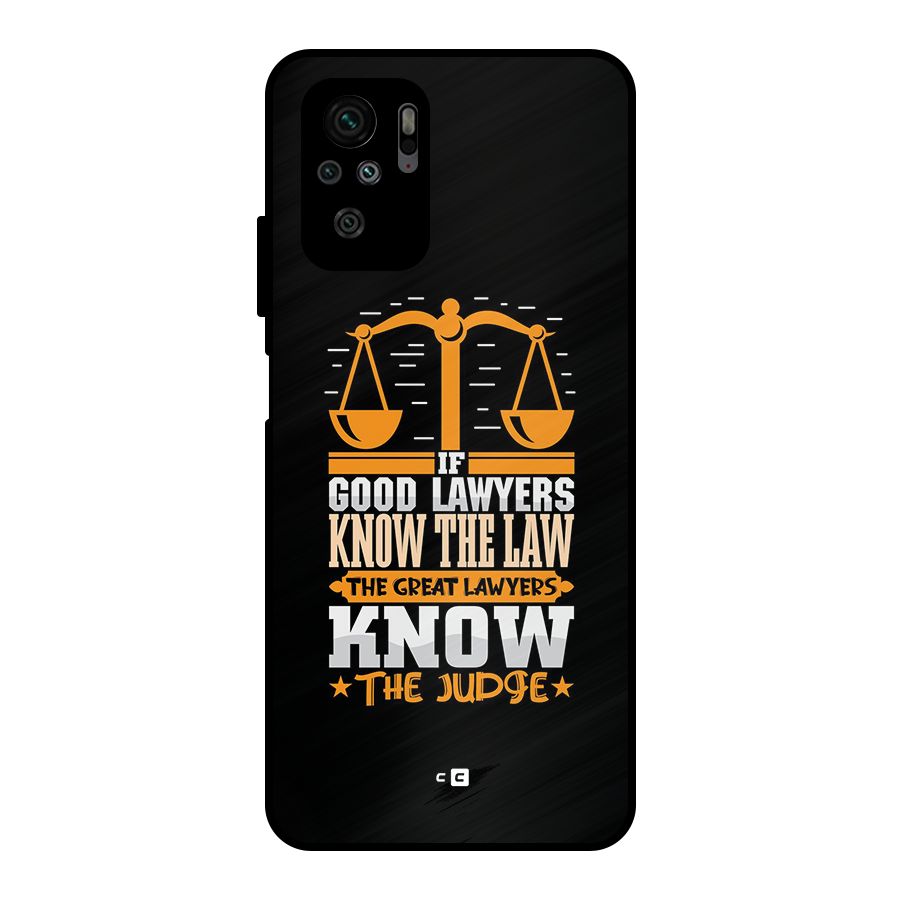 Know The Judge Metal Back Case for Redmi Note 10S