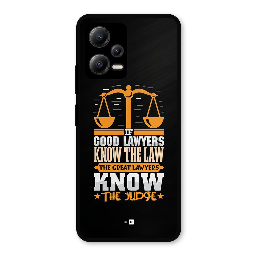 Know The Judge Metal Back Case for Redmi Note 12 5G