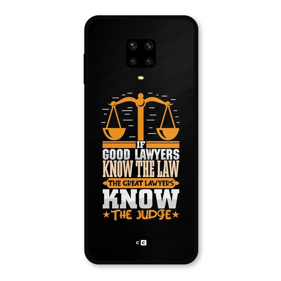 Know The Judge Metal Back Case for Redmi Note 9 Pro