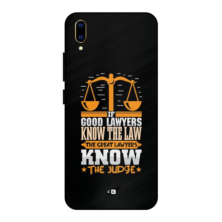 Know The Judge Metal Back Case for Vivo V11 Pro