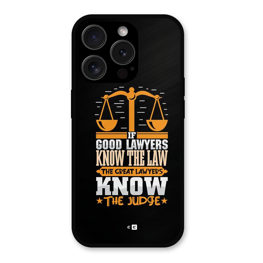 Know The Judge Metal Back Case for iPhone 15 Pro