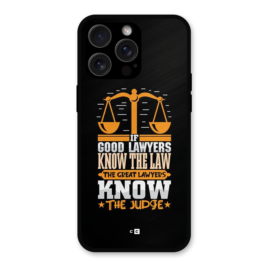 Know The Judge Metal Back Case for iPhone 15 Pro Max