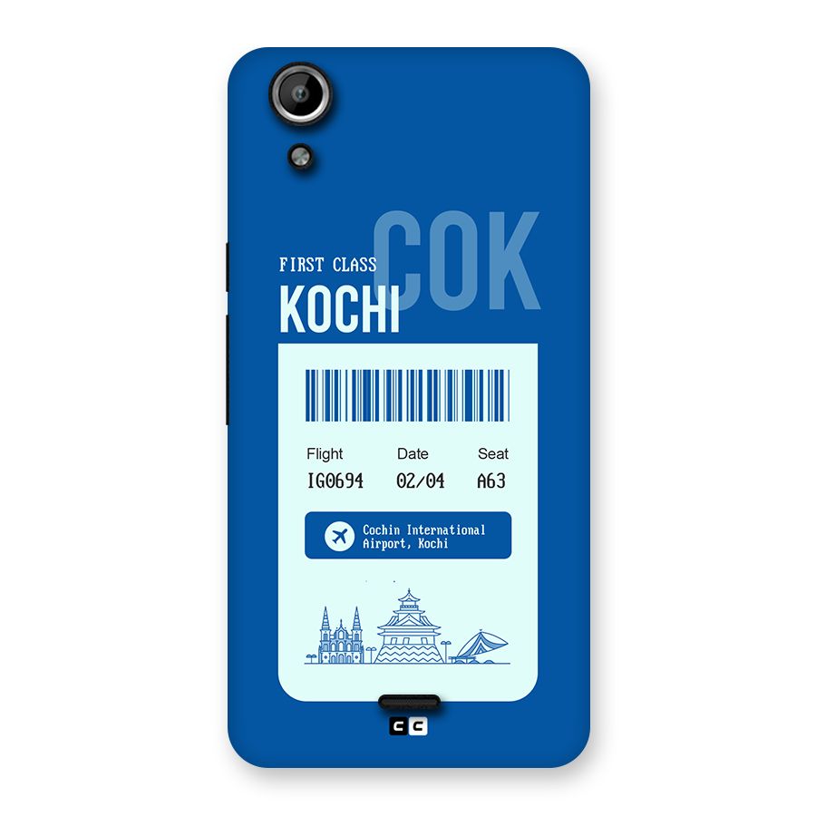 Kochi Boarding Pass Back Case for Canvas Selfie Lens Q345