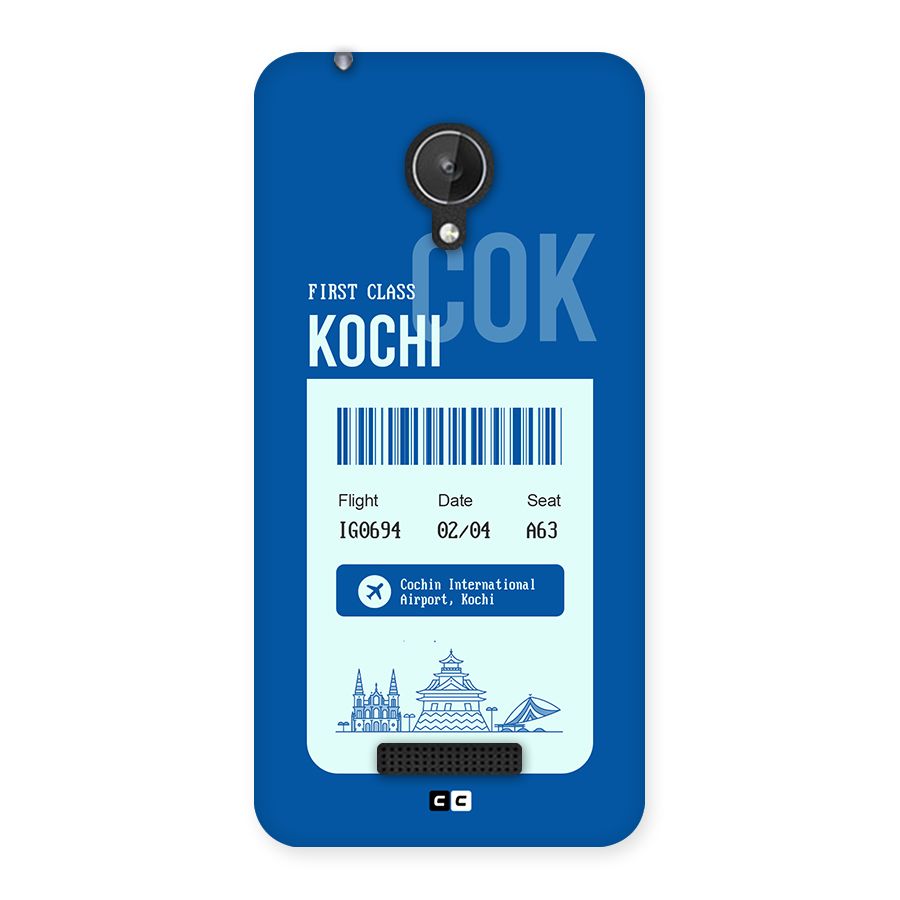 Kochi Boarding Pass Back Case for Canvas Spark Q380