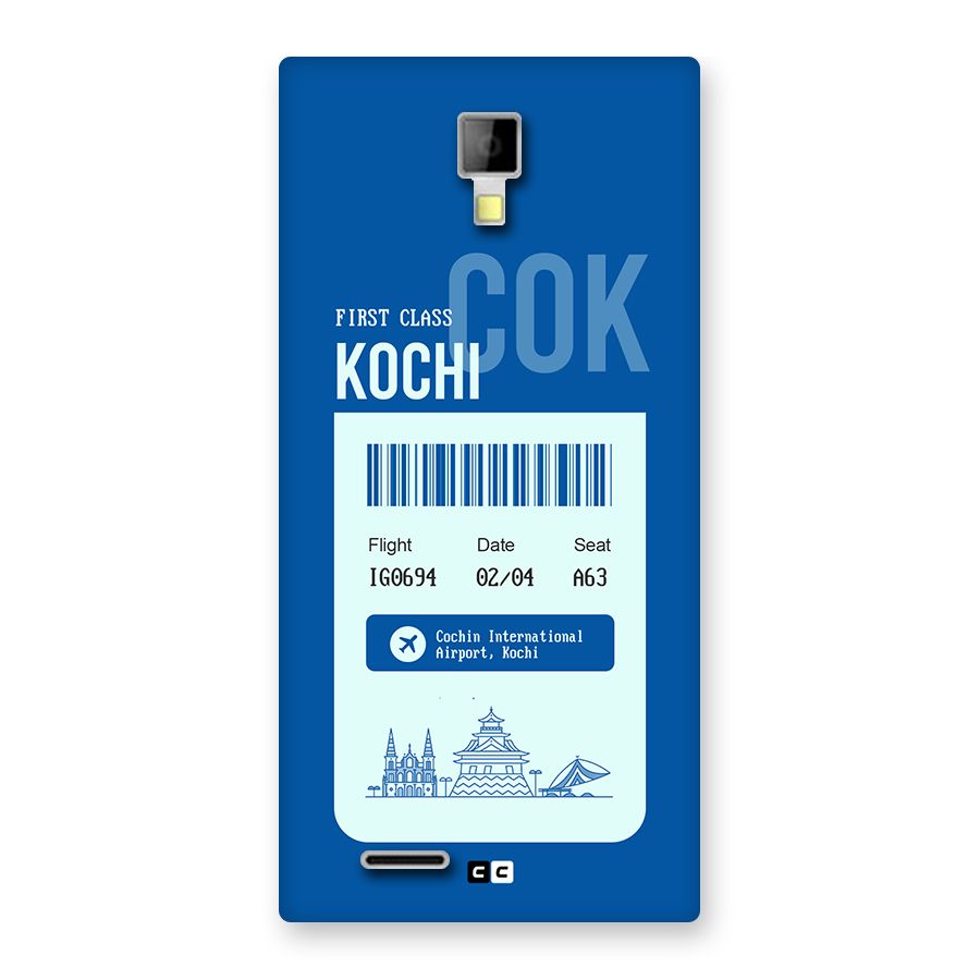 Kochi Boarding Pass Back Case for Canvas Xpress A99