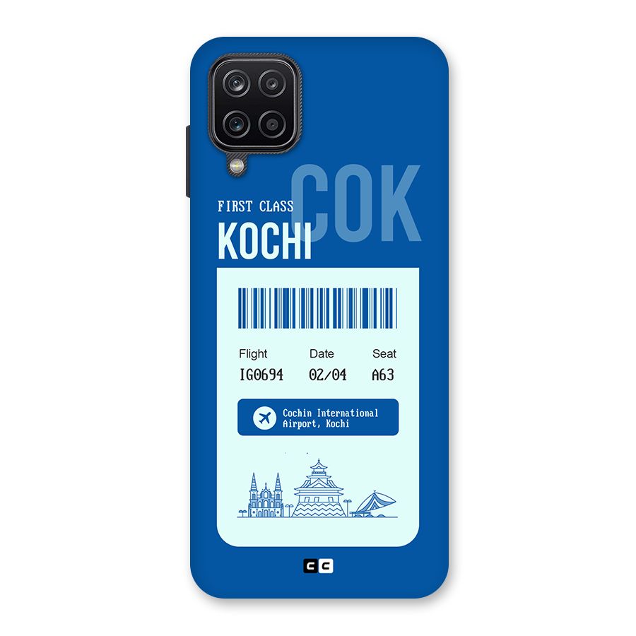 Kochi Boarding Pass Back Case for Galaxy A12