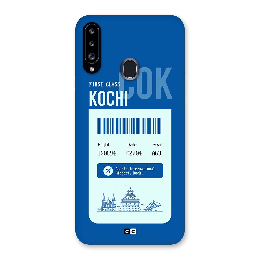 Kochi Boarding Pass Back Case for Galaxy A20s
