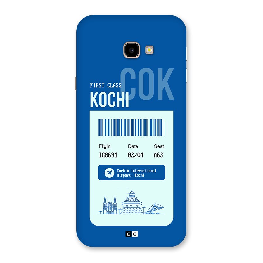 Kochi Boarding Pass Back Case for Galaxy J4 Plus