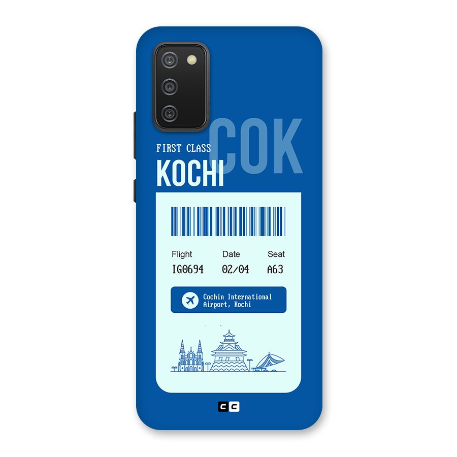 Kochi Boarding Pass Back Case for Galaxy M02s