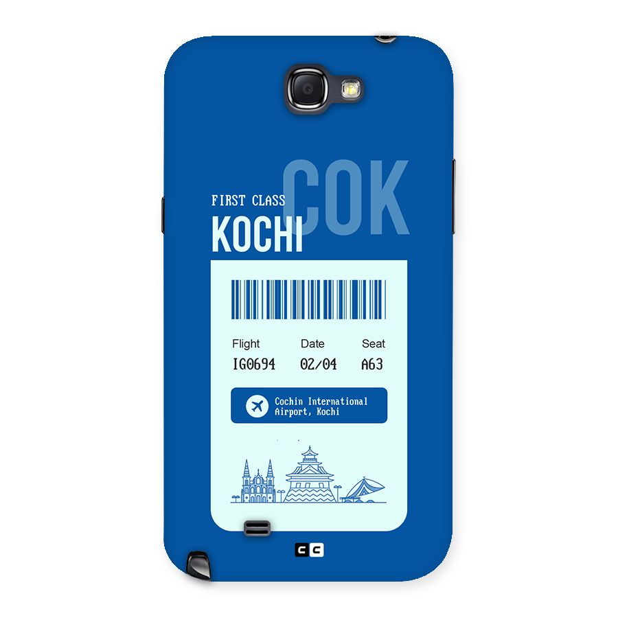 Kochi Boarding Pass Back Case for Galaxy Note 2