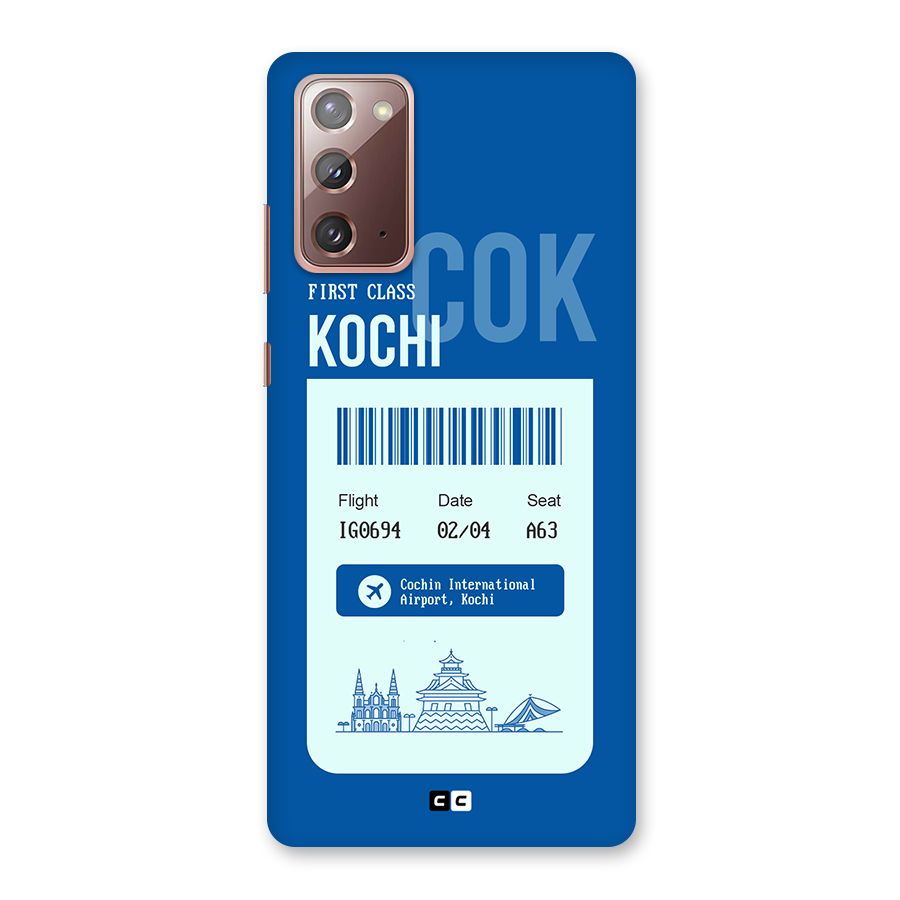 Kochi Boarding Pass Back Case for Galaxy Note 20