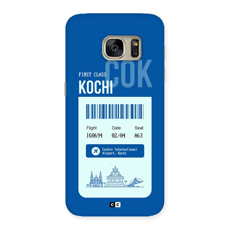 Kochi Boarding Pass Back Case for Galaxy S7