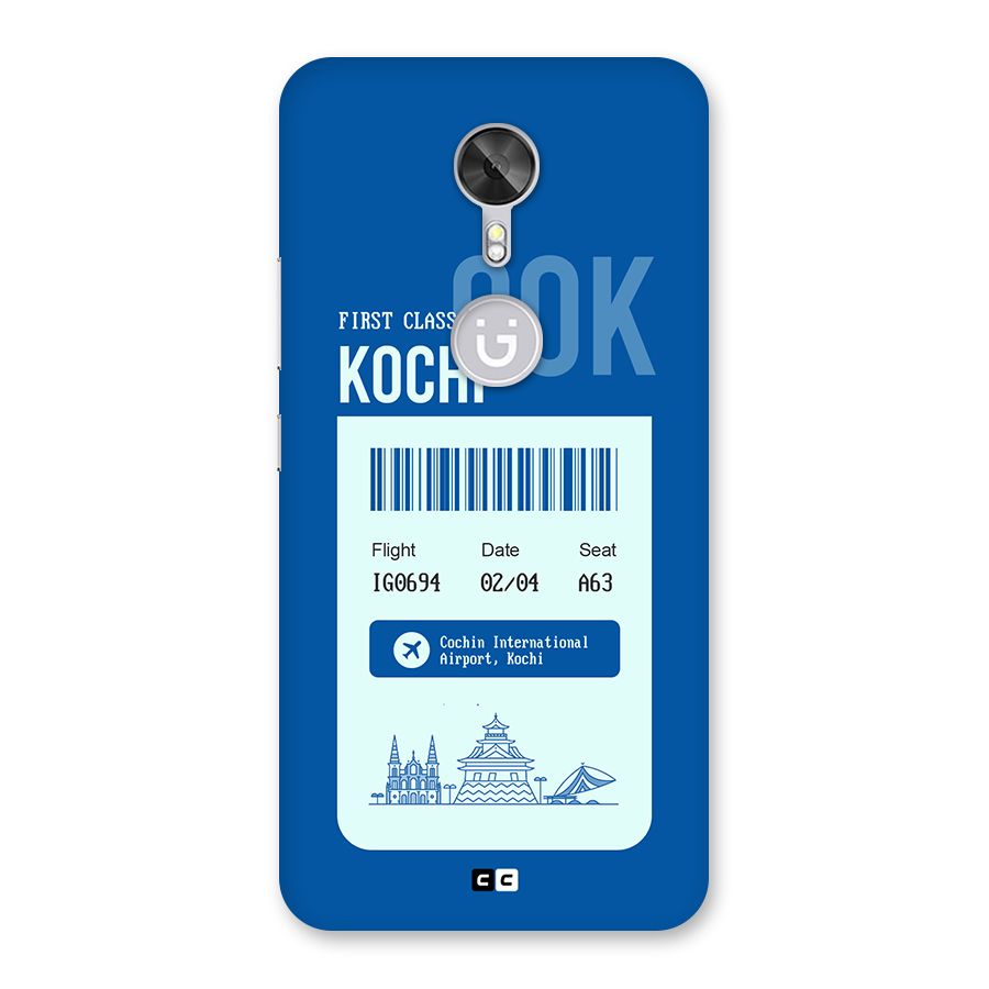 Kochi Boarding Pass Back Case for Gionee A1