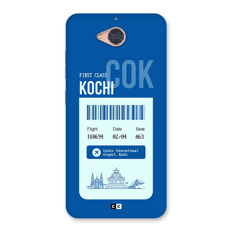 Kochi Boarding Pass Back Case for Gionee S6 Pro
