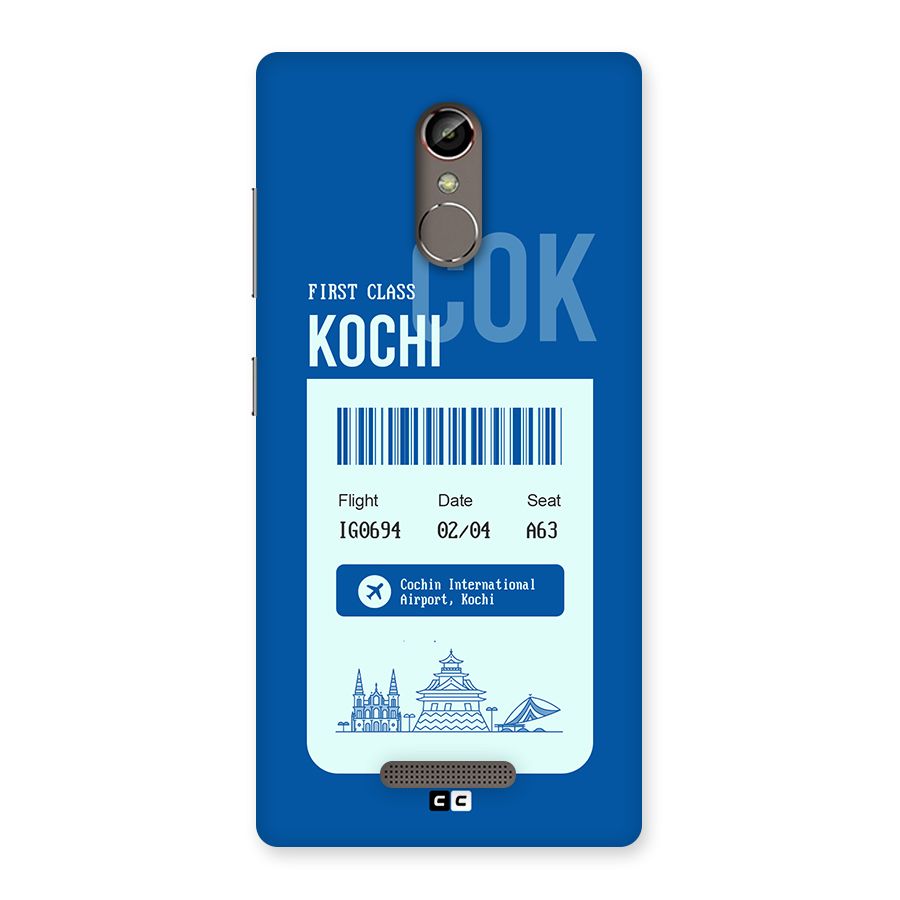 Kochi Boarding Pass Back Case for Gionee S6s