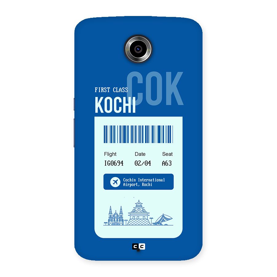 Kochi Boarding Pass Back Case for Google Nexus 6