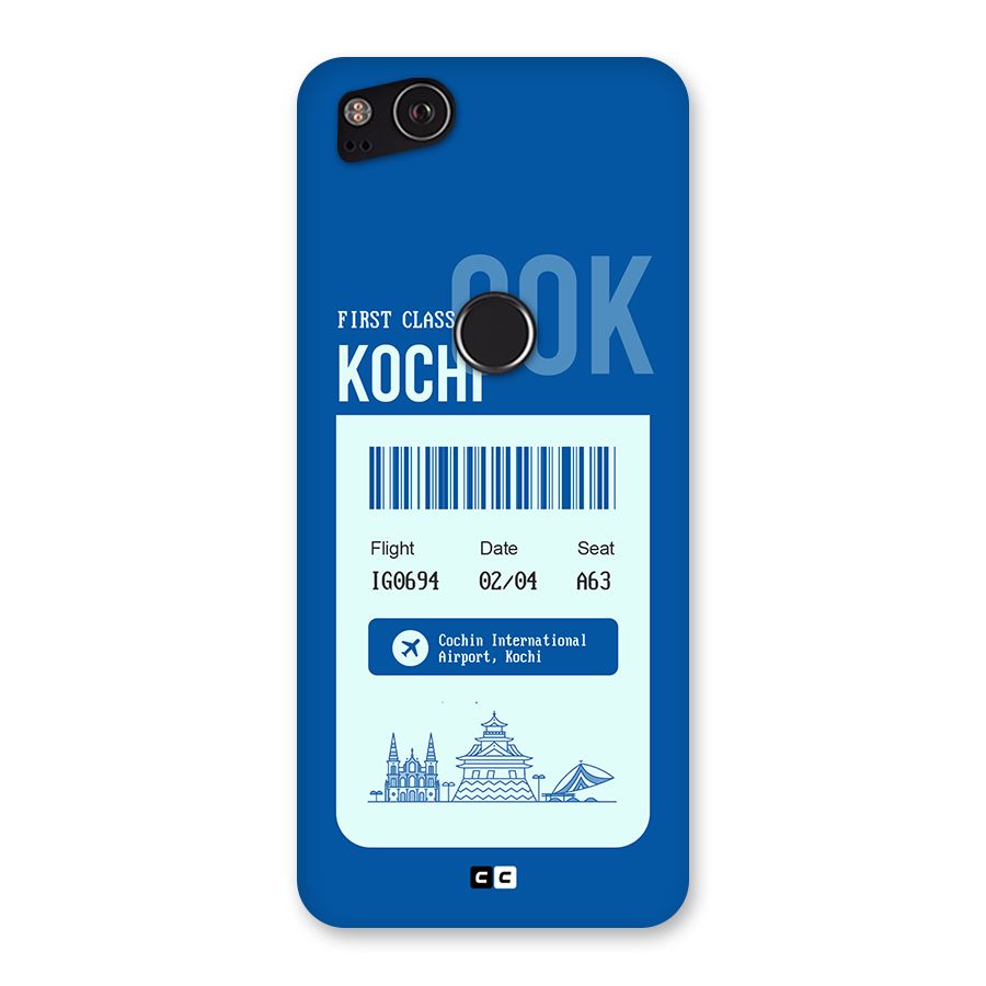 Kochi Boarding Pass Back Case for Google Pixel 2