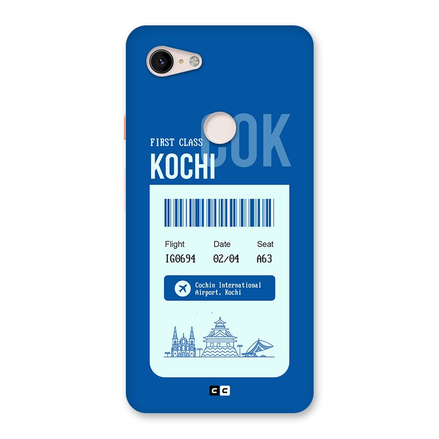 Kochi Boarding Pass Back Case for Google Pixel 3 XL