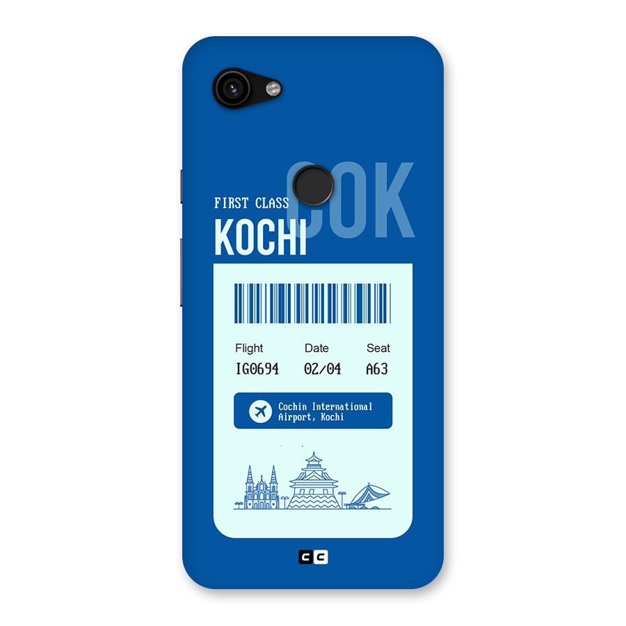 Kochi Boarding Pass Back Case for Google Pixel 3a XL