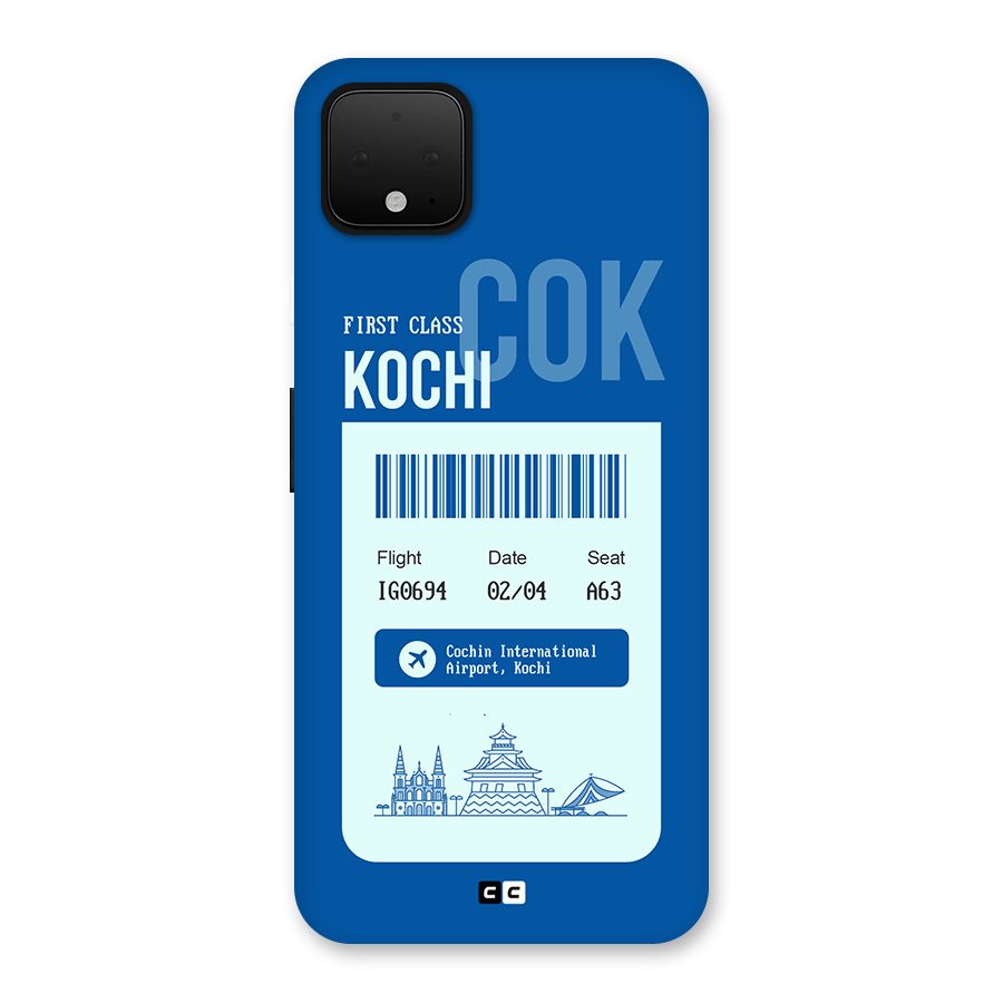 Kochi Boarding Pass Back Case for Google Pixel 4 XL