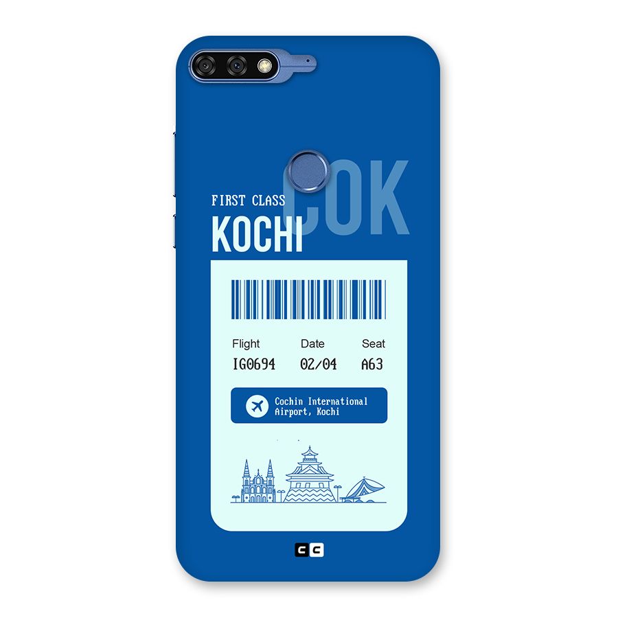Kochi Boarding Pass Back Case for Honor 7C