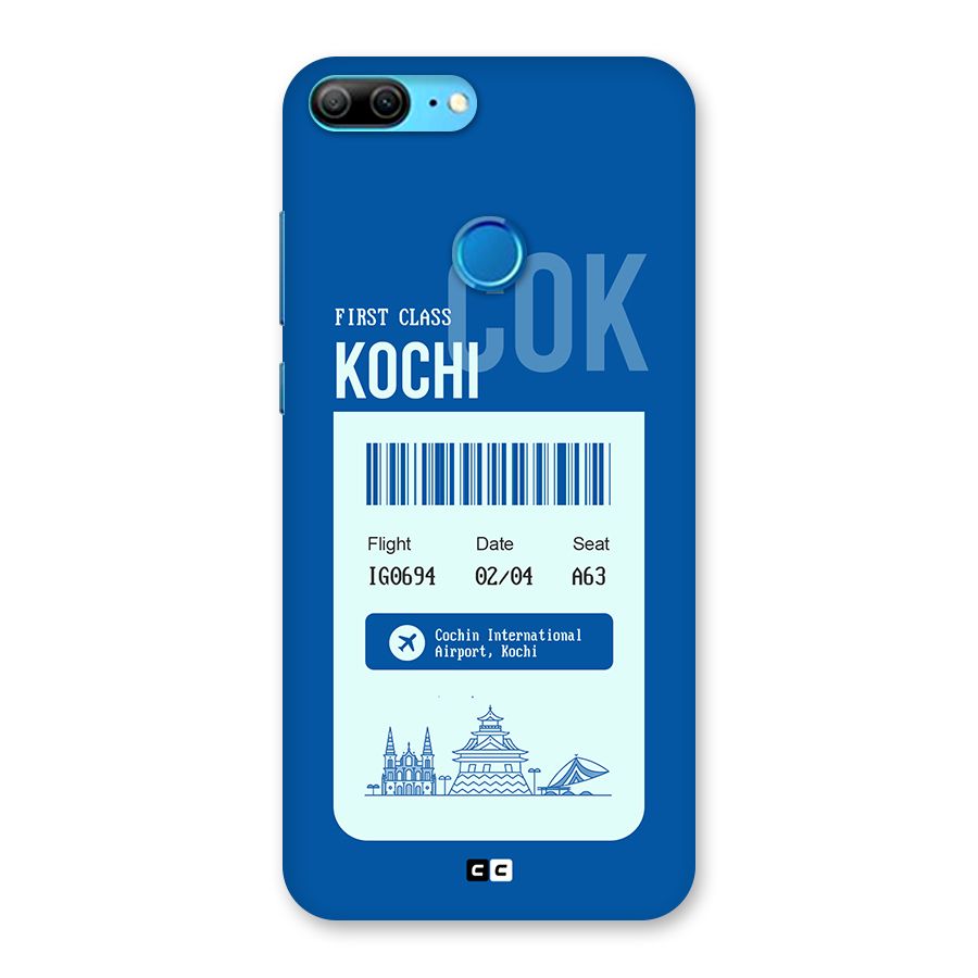 Kochi Boarding Pass Back Case for Honor 9 Lite