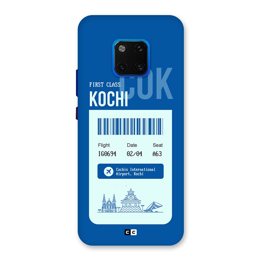 Kochi Boarding Pass Back Case for Huawei Mate 20 Pro
