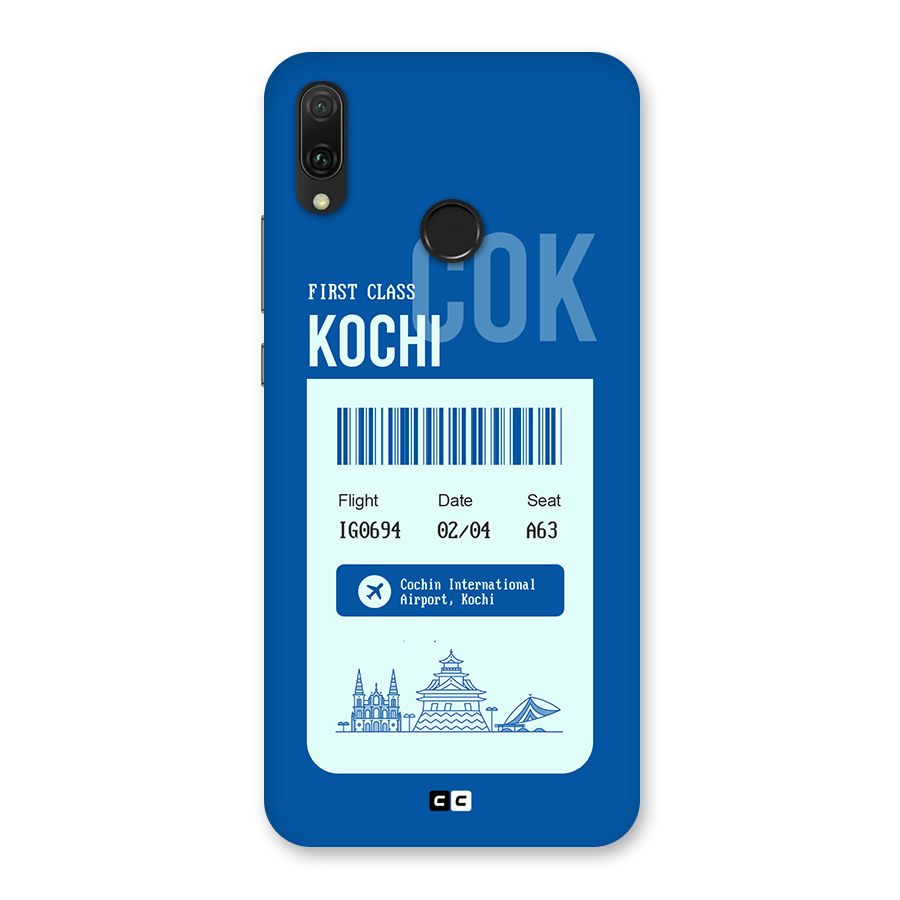Kochi Boarding Pass Back Case for Huawei Y9 (2019)