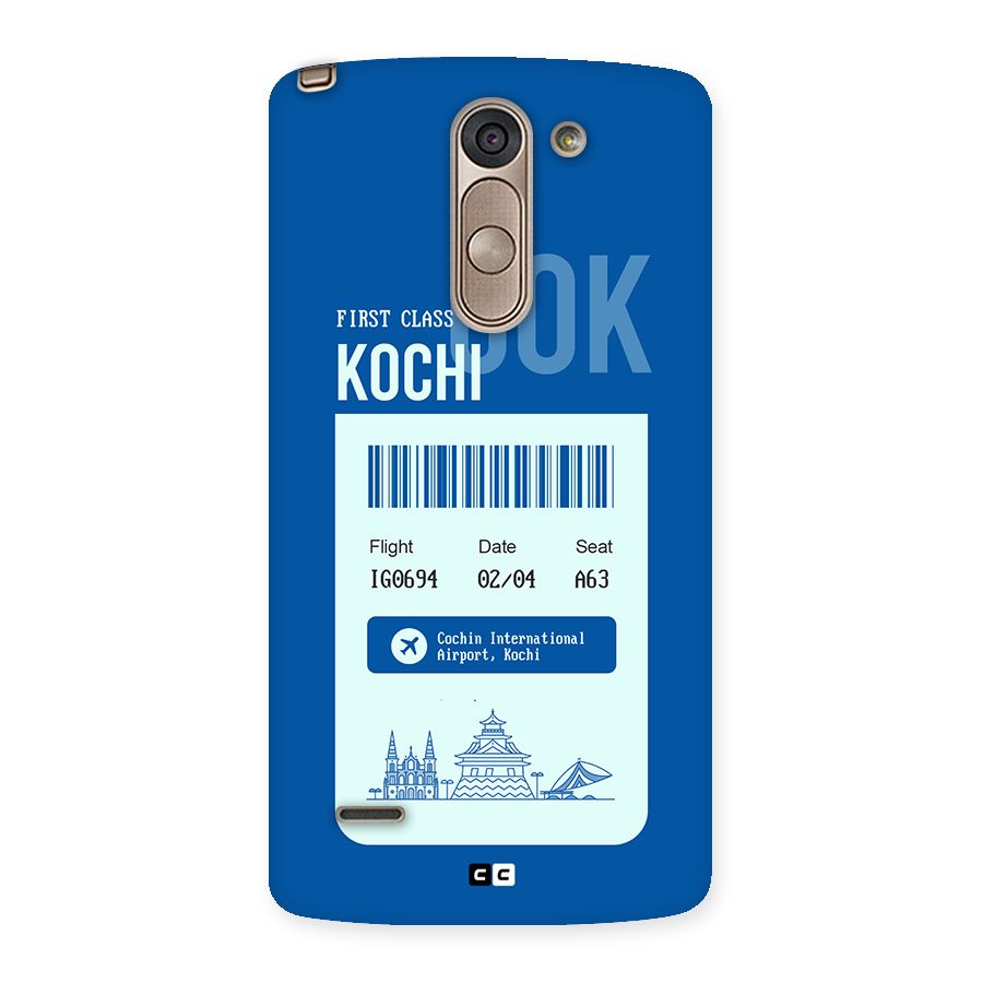 Kochi Boarding Pass Back Case for LG G3 Stylus