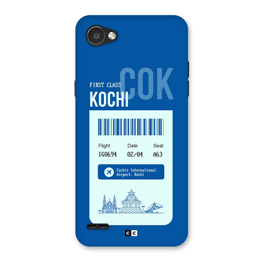 Kochi Boarding Pass Back Case for LG Q6