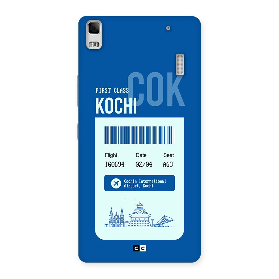 Kochi Boarding Pass Back Case for Lenovo A7000