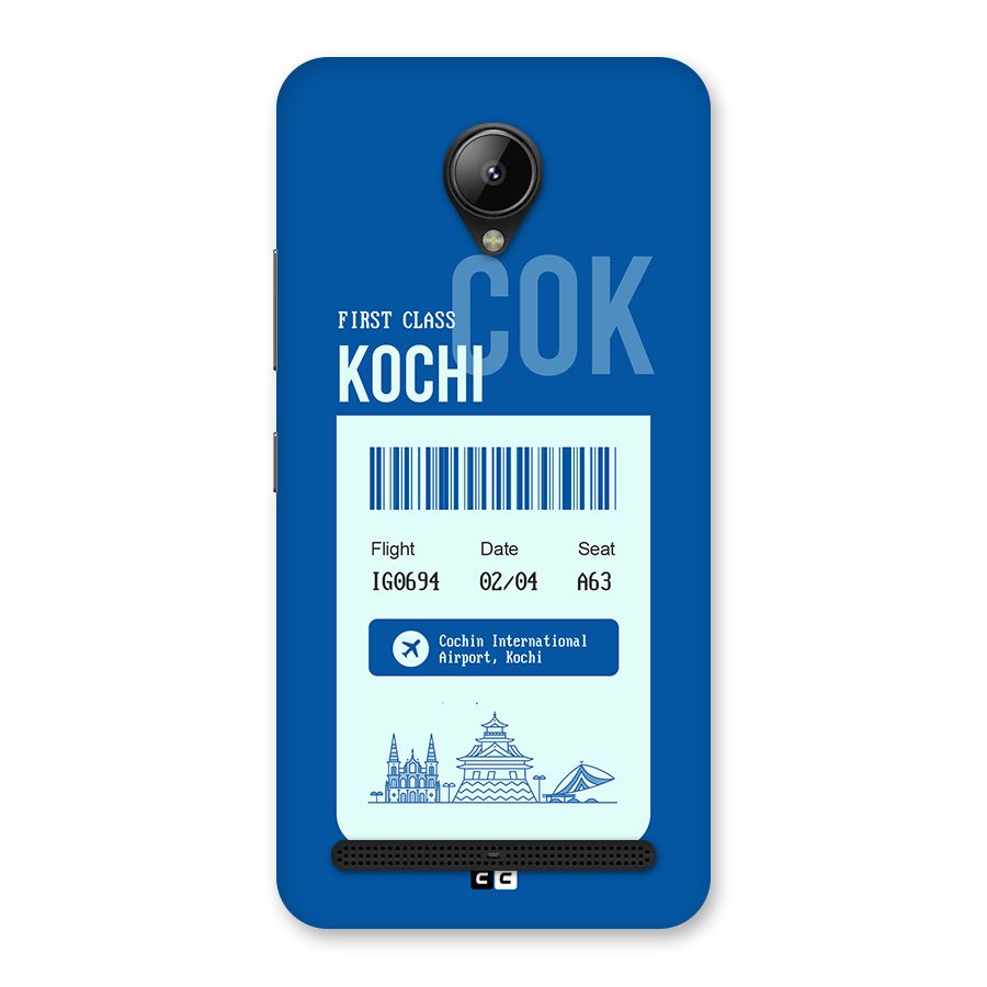 Kochi Boarding Pass Back Case for Lenovo C2