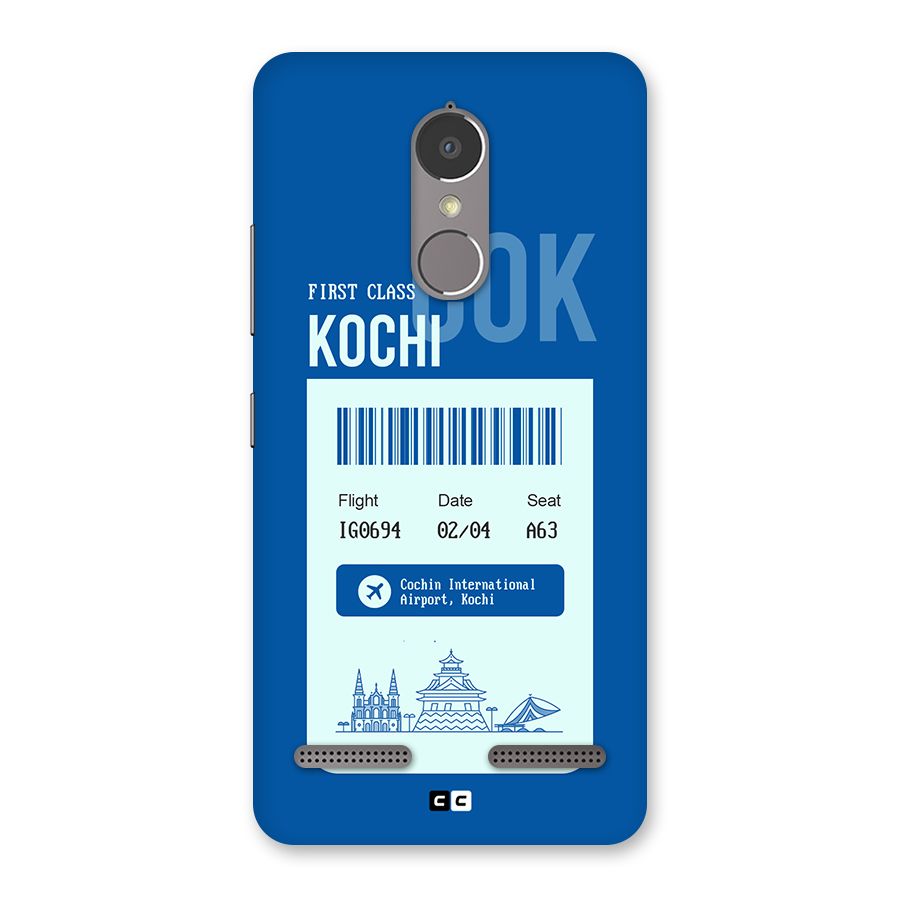 Kochi Boarding Pass Back Case for Lenovo K6