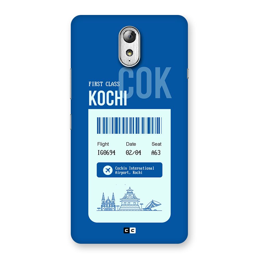 Kochi Boarding Pass Back Case for Lenovo Vibe P1M