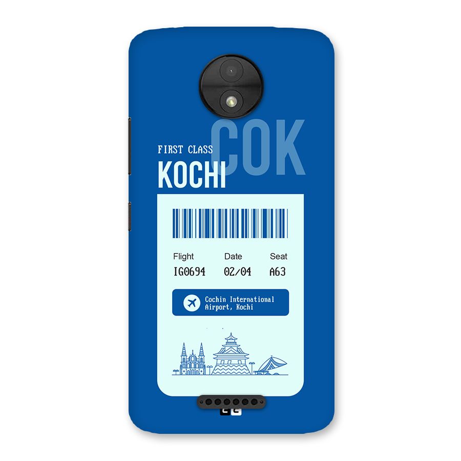 Kochi Boarding Pass Back Case for Moto C