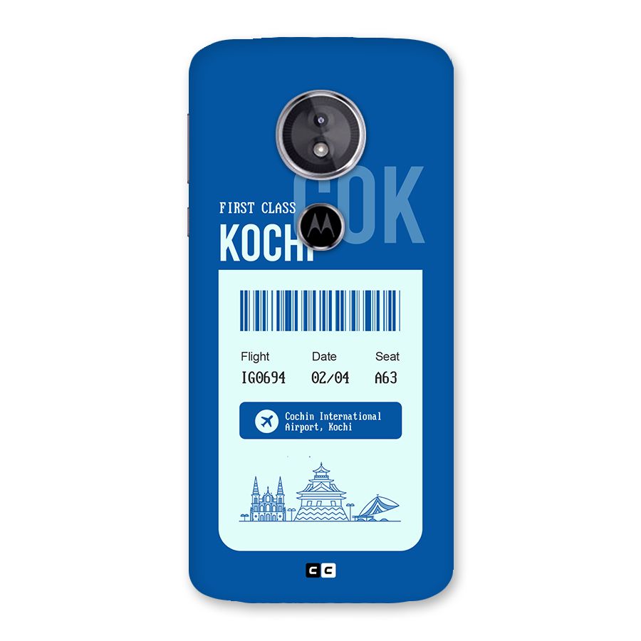 Kochi Boarding Pass Back Case for Moto E5