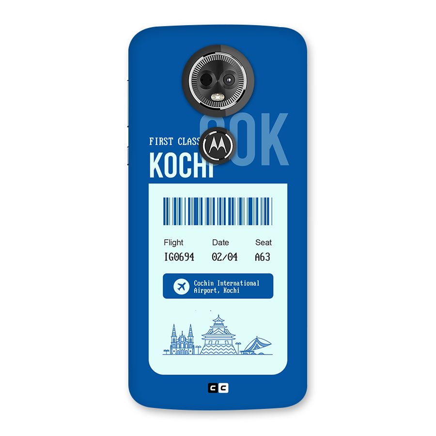 Kochi Boarding Pass Back Case for Moto E5 Plus