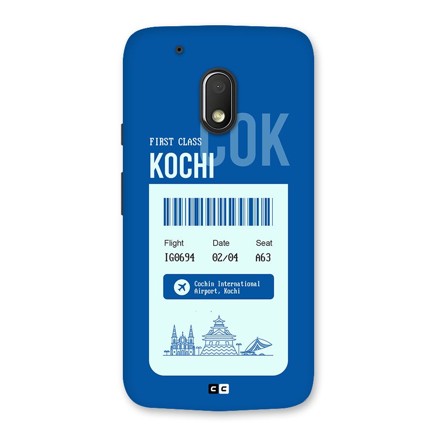 Kochi Boarding Pass Back Case for Moto G4 Play